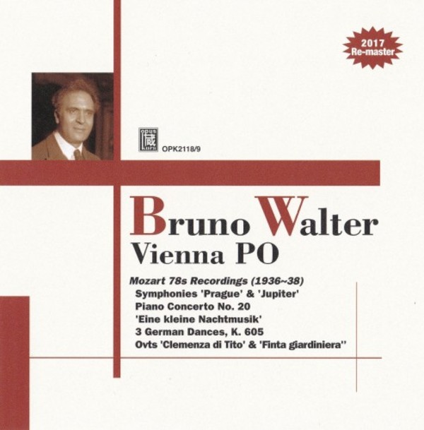 Bruno Walter: Mozart 78rpm Recordings (1936-38)