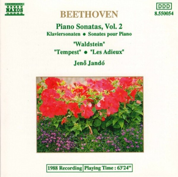 Beethoven, Jen� Jand� - Piano Sonatas, Vol. 2 Waldstein � Tempest � Les Adieux